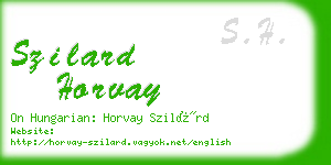 szilard horvay business card